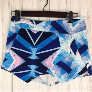 LF Rumor Boutique blue and white envelope skirt